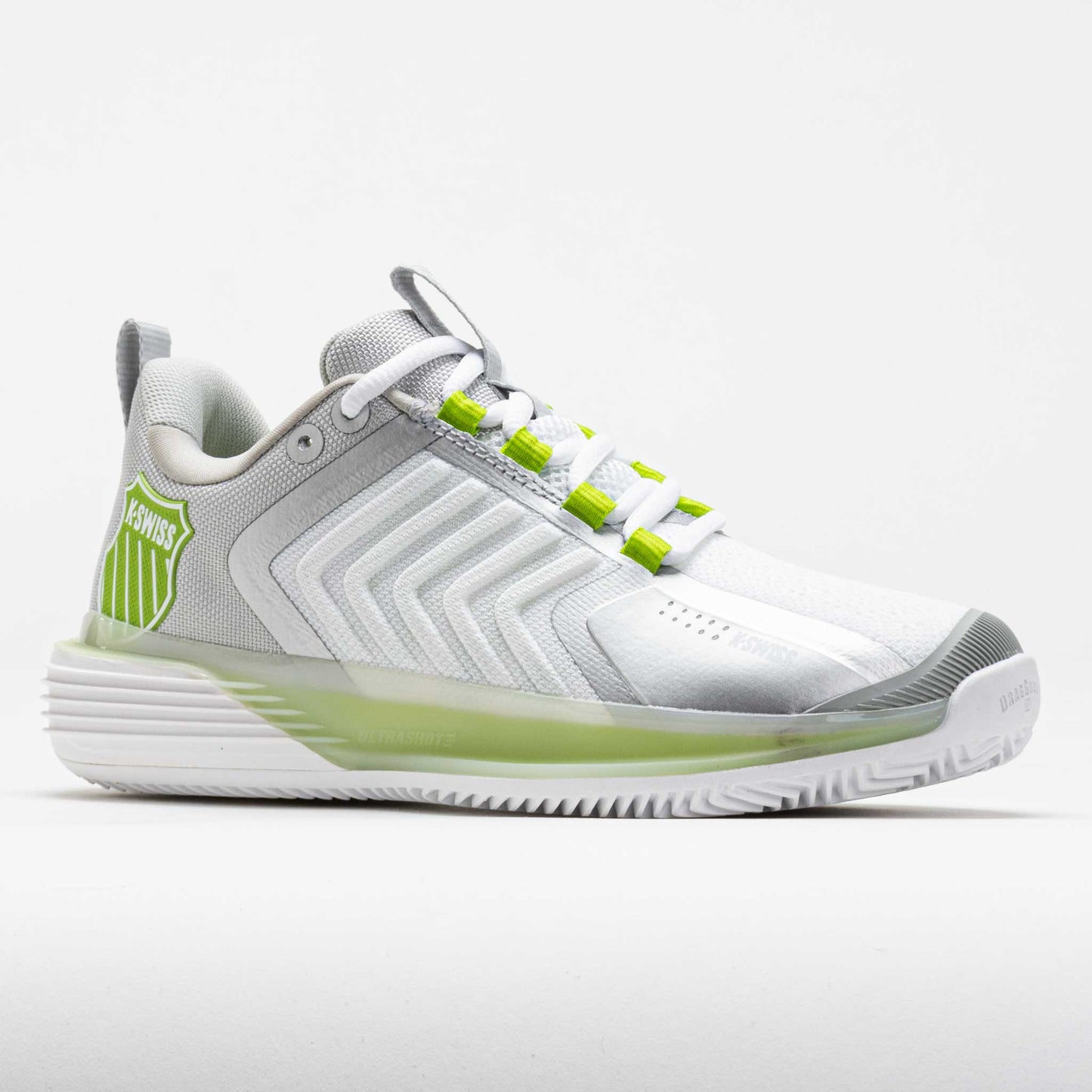 K-Swiss Ultrashot 3 Clay Women's White/Gray Violet/Lime Green