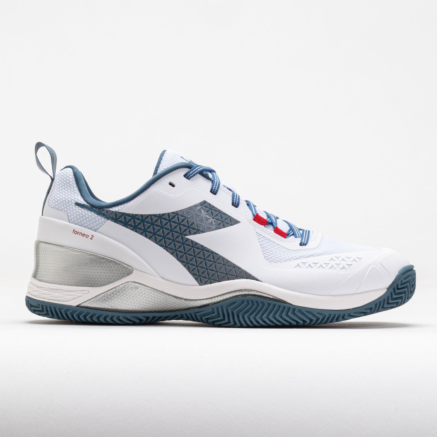 Diadora Blushield Torneo 2 Clay Men's White/Oceanview/Salsa