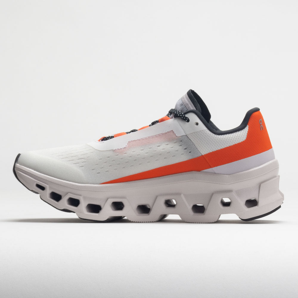 On Cloudmonster Men's  Undyed White/Flame