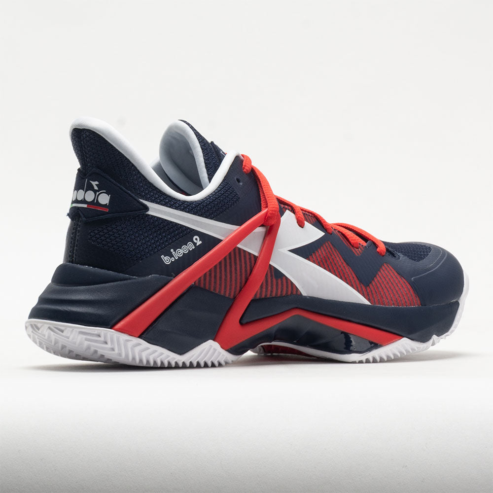 Diadora B.Icon 2 Clay Men's  Blue Corsair/White/Fiery Red