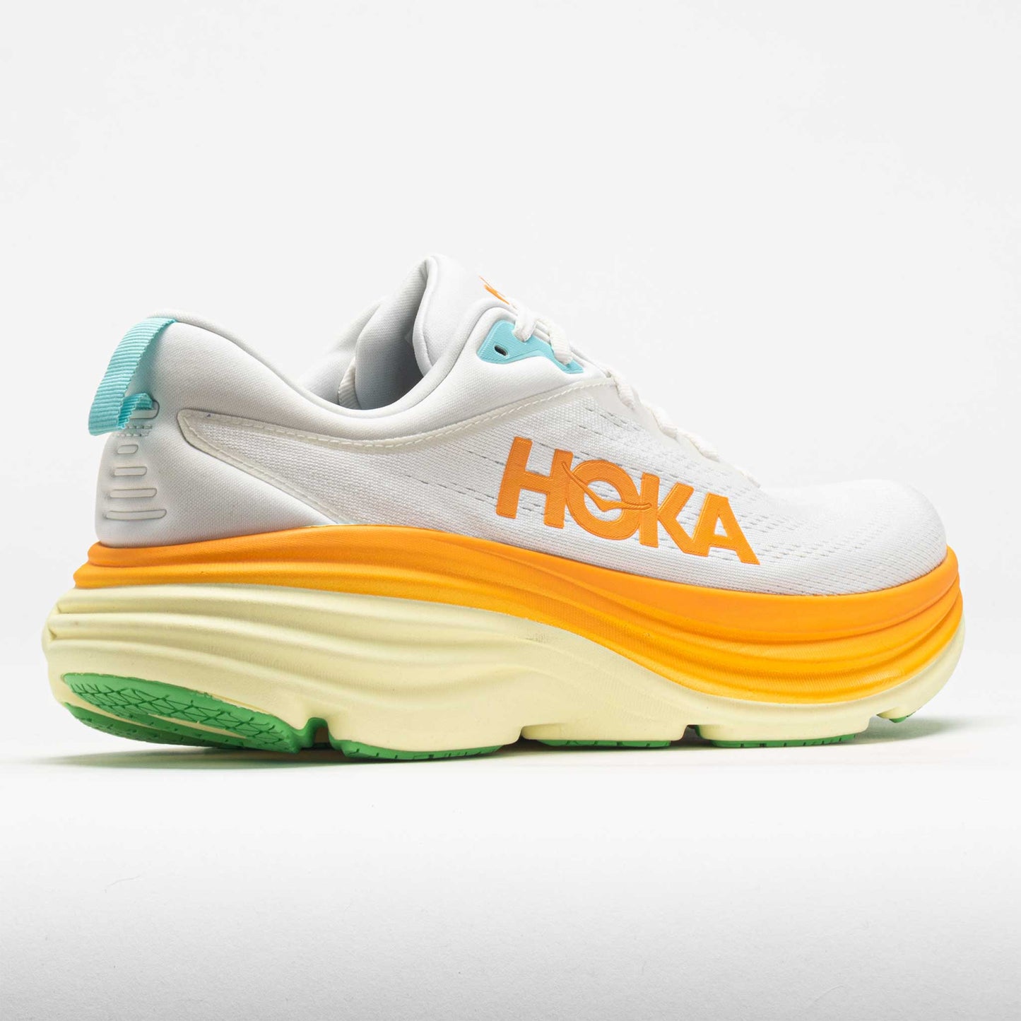 HOKA Bondi 8 Men's  Blanc de Blanc/Solar Flare